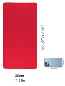 Bright Red Nail Art Table Mat, Made Of Waterproof And Soft PU Leather, Designed For Studio Tabletops And Foldable Nail Art Armrests. Ideal For Nail Artists In Salons And For Home Use. - Big red - View 3