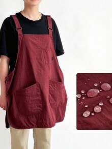 Adjustable Multi-Pocket Double-Sided Polyester Art Apron, Wear-Resistant Workwear For Kitchen, Bakery, Coffee Shop And Photography, Versatile Practical Apron For Home And Various Commercial Scenarios - Multicolor - View 2