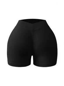 SHEIN Velisys 女款大尺碼簡約百搭運動短褲 瑜伽跑步 5件組 - 彩色 - 查看 3
