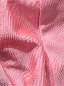 Swim Mod Conjunto sexy de 2 piezas con copa rígida de patchwork de pétalos, cuello halter y tirantes desmontables, color liso - Rosa - View 7