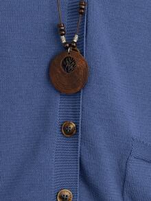 EMERY ROSE New Women's Versatile Elegant Minimalist Single-Breasted Knit Vest - Blue - View 5
