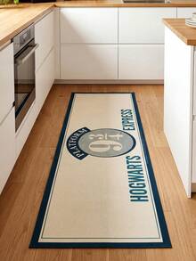 HARRY POTTER X SHEIN Karpet Dapur Panjang dari Karet, Motif Kartun, Keset Dapur Gaya Mewah Ringan Nordik, Karpet Panjang untuk Ruang Cuci, Kainnya Tebal dan Nyaman di Kaki, Mudah Perawatan, Dapat Dicuci dengan Mesin, Praktis untuk Pintu Masuk - Biru - View 3