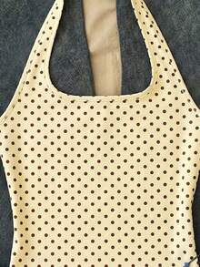 SHEIN Áo tank top dài màu trắng kiểu yếm, ôm dáng, thích hợp cho bé gái tuổi teen, thích hợp mặc mùa hè. - trắng - Xem 3