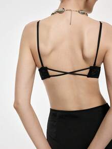Bralution Brown Underwire Molded Cup High Support Push Up Balconette Bra With Front Closure Lace Trim Romantic Elegant Women's Lingerie - Coffee Brown - View 2