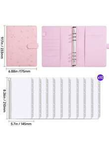 1 Set A5/A6 Size PU Leather Multi Functional Photo Card Album Refillable Binder Notebook With Rings For Pictures Tickets Cards Daily Planning Journal Office School Student Travel Gift Organization Storage Scrapbooking Supplies Vintage - Star model - View 13