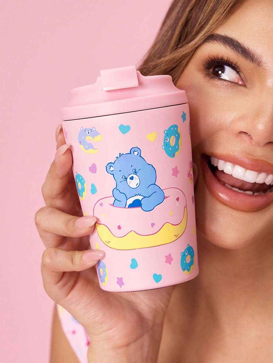 SHEIN X Care Bears 360 Ml / 12 Oz 防漏不鏽鋼，方便攜帶，便攜式杯子 - 粉色 - 查看 1