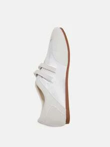 Bholvia Spring New Retro Red Versatile Hook And Loop Mary Jane Shoes, Casual Round Toe Flat Shoes For Women [Please Order One Size Up According To The Size Chart],Ballet Flats - Silver - View 8
