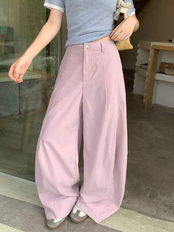 DAZY Women's Casual Loose Pink Long Pants