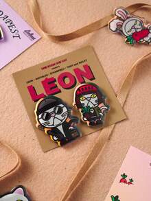POKOJA LAND Mathilda & Leon Cat Fridge Magnets, Set Of 2, Cinema Refrigerator Magnet, Strong Magnetic Acrylic Meme Decor, Cat Lover Gift, Catscar Movie Series,PokojaLand&Luluni - 2 packs - View 2