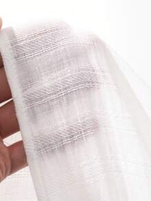 DAZY Camisón de mujer de unicolor holgado con lazo delantero, pijama de verano - Blanco - Ver 7