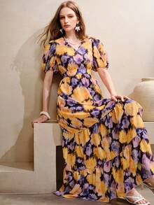 Arave Vestido elegante con estampado floral de verano - Multicolor - Ver 7