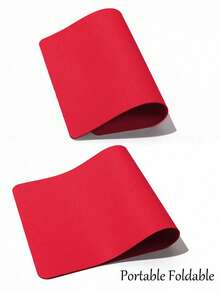 Bright Red Nail Art Table Mat, Made Of Waterproof And Soft PU Leather, Designed For Studio Tabletops And Foldable Nail Art Armrests. Ideal For Nail Artists In Salons And For Home Use. - Big red - View 7