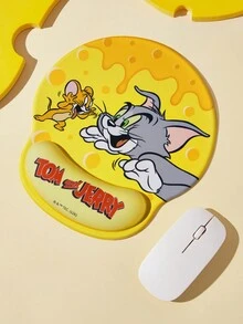 TOM & JERRY X SHEIN 電腦桌面鼠墊附手腕托墊 - 圓形 - 查看 3