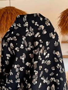 SHEIN 孕婦夏季休閒印花拼接無袖哺乳洋裝 - 黑色 - 查看 7
