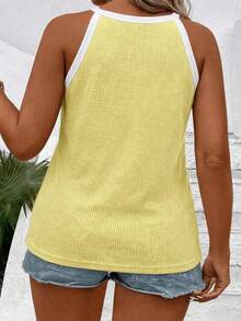 EMERY ROSE New Style Plus Size Women's Fashion Casual Versatile Colorblock Camisole - Multicolor - View 2