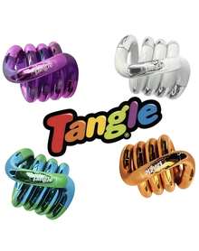 1pc Tangle Palm Metallic Twisty Link Fidget, Smooth Rounded Interlocking Loop, Flexible Hand Rotation Accessory, Non-Sticky Glossy Finish, Portable Desk Focus Item For Travel - Multicolor - View 1