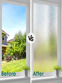 Static Water Ripple Window Film, Privacy 3D Laser Glass Sticker, Light Transmission Non-Transparent Decorative Window Cover For Bathroom, Bedroom And Kitchen - White - View 6