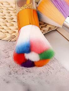 1Pc Single Large Loose Powder Brush In Assorted Colors, Blush Brush, Multi-Purpose Facial Makeup Brush, Nail Dust Brush, Multi-Functional For Multiple Uses, Holiday Gift - Multicolor - View 8
