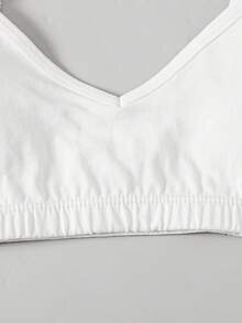 SHEIN Tween Girl 3件組 白色粉色黑色 簡約基礎款 舒適抓皺加墊抹胸內衣 童女內褲 四季適用 - 白色 - 查看 5