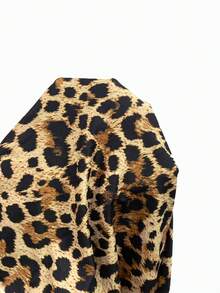 SHEIN PariChic 女款豹紋圓領短袖寬鬆休閒洋裝 - 彩色 - 查看 3