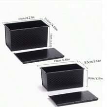 1pc Standard Size Toast Loaf Pan, Black/Gold Color, Rectangular Shape With Texture. Bakes Evenly, Easy Demolding. Ideal For Kitchens, Great For Weekend And Holiday Bread Baking. - Multicolor - View 19