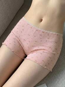 DAZY 4件組甜美碎花荷葉邊短款睡褲，夏季女款睡衣下裝 - 彩色 - 查看 12