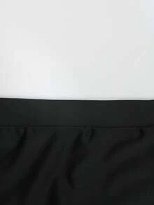 Manfinity KASUA Bañador de triángulo con estampado de árbol de coco para hombres - Negro - Ver 7
