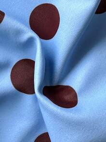 Swim Mod Women's Summer Beach Polka Dot Halter Tie Sexy Bikini And Triangle Bottom Two-Piece Swimsuit Set - Blue - View 5