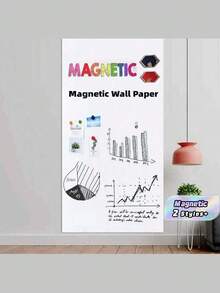 Stiker Dinding Magnetik yang Dapat Dihapus Kering, Perekat Mandiri, Dapat Dilepas, Papan Tulis untuk Kantor & Rumah, Termasuk Spidol, Magnet, dan Penghapus, Papan Tulis Putih - Beraneka warna - View 1