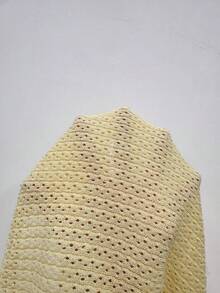 EMERY ROSE Women's Elegant All-Match Patchwork Brunch Versatile Fashionable Knit Top Four Seasons Commute Office Festival TeaPartyBirthday Casual Summer Light Yellow - Pale Yellow - View 9