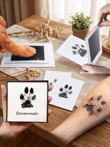 PETSIN Contactless And Ink Free Paw Print Kit - Perfect For Storing Dog Footprints, Ink Free Pet Paw Print Pad, Perfect For Newborn Handprints And Footprint Souvenirs - one-size - View 3