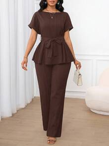 rd casual y elegante, cintura suelta y bajo en A. Apto para usar en primavera, verano y otoño. Atuendos de oficina, de vuelta al colegio, de iglesia, de salida y modestos para el aeropuerto. - Blanco y Negro - Ver 7