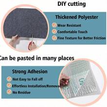 Baofeng 1pc Self-Adhesive Cat Scratching Mat For Walls, Carpets, Sofas & Furniture Protection, Peel&Stick Cat Scratch Pad Board, Anti-Scratch Carpet Cover Pet Scratch Training Toy, - one-size - View 13