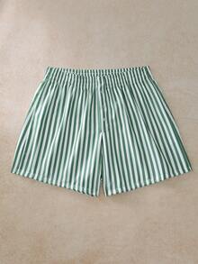 EverLounge Striped Loose Comfortable Casual Romantic Men's Allover Pants - Green - View 1