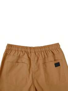 Manfinity Homme 2pcs Loose Fit Men's Patched Detail Drawstring Shorts - Multicolor - View 6