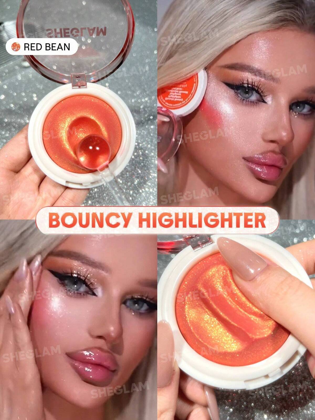 Glowchi Bouncy Highlighter-Red Bean