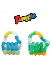 1pc Braintools Imagine Tangle Twist Twisty Link Fidget, Smooth Rounded Interlocking Loop, Flexible Hand Rotation Accessory, Non-Sticky Glossy Finish, Portable Desk Focus Item For Travel - Multicolor - View 1