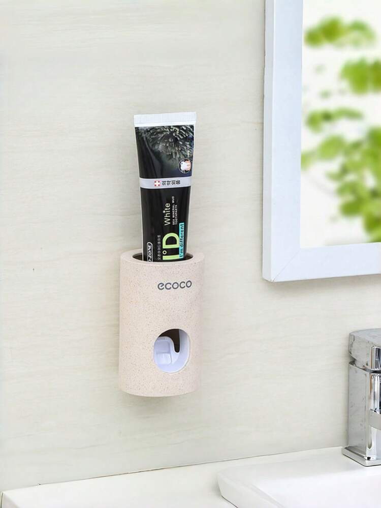 1 PC Non-Punching Self-Adhesive Toothpaste Dispenser, Wall-Mounted Automatic Squeezer With Easy Disassembly & Cleaning, Durable ABS Material, Space-Saving White Design, Ideal For Bathroom Supplies, Family Daily Use - White - View 4
