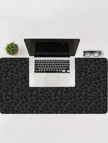 1PC Large Leopard Print Gaming Mouse Pad Diatomaceous Earth Material Black Desk Mat Home Office PC Laptop Anti Slip Waterproof Wear Resistant Sweat Proof Smooth - multicolor - View 4