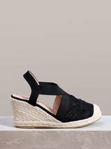 Black floral mesh
