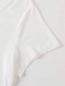 Franclia Sexy Elegant Sheer Summer Casual Snowflake Textured Fabric Lace Trim Short Sleeve Plus Size Women's T-Shirt Top Office Brunch Party Business All White - White - View 4