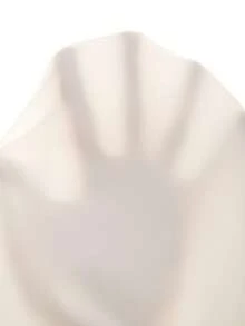 GlowEve CURVE 女款V領短袖寬鬆日常度假緞面絲綢襯衫，杏色珍珠裝飾夏季新款襯衫，女款寬鬆修身彈性襯衫，夏季女款襯衫T恤，女款優雅正式襯衫，女款度假穿搭，杏色通勤高級襯衫，女款迷人優雅襯衫，女款泡泡袖 - 杏色 - 查看 3