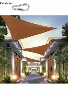 1pc Foldable Waterproof Triangle Sun Shade Sail, Suitable For Outdoor Activities, Backyard Canopy, Camping Tent, Etc. Sun Shade Cloth, Sun Sail, Triangular Waterproof Sun Shade Sail, Applicable For Yard, Patio, Deck - multicolor - View 2