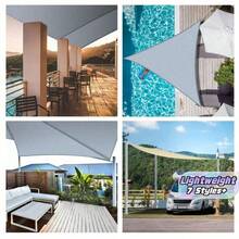 1pc Foldable Waterproof Triangle Sun Shade Sail, Suitable For Outdoor Activities, Backyard Canopy, Camping Tent, Etc. Sun Shade Cloth, Sun Sail, Triangular Waterproof Sun Shade Sail, Applicable For Yard, Patio, Deck - multicolor - View 1