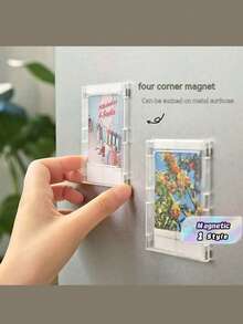 10pcs Creative Magnetic Attachable Photo Frame Card Display Holder,(Only The Photo Frame Is Included In The Product) - multicolor - View 2