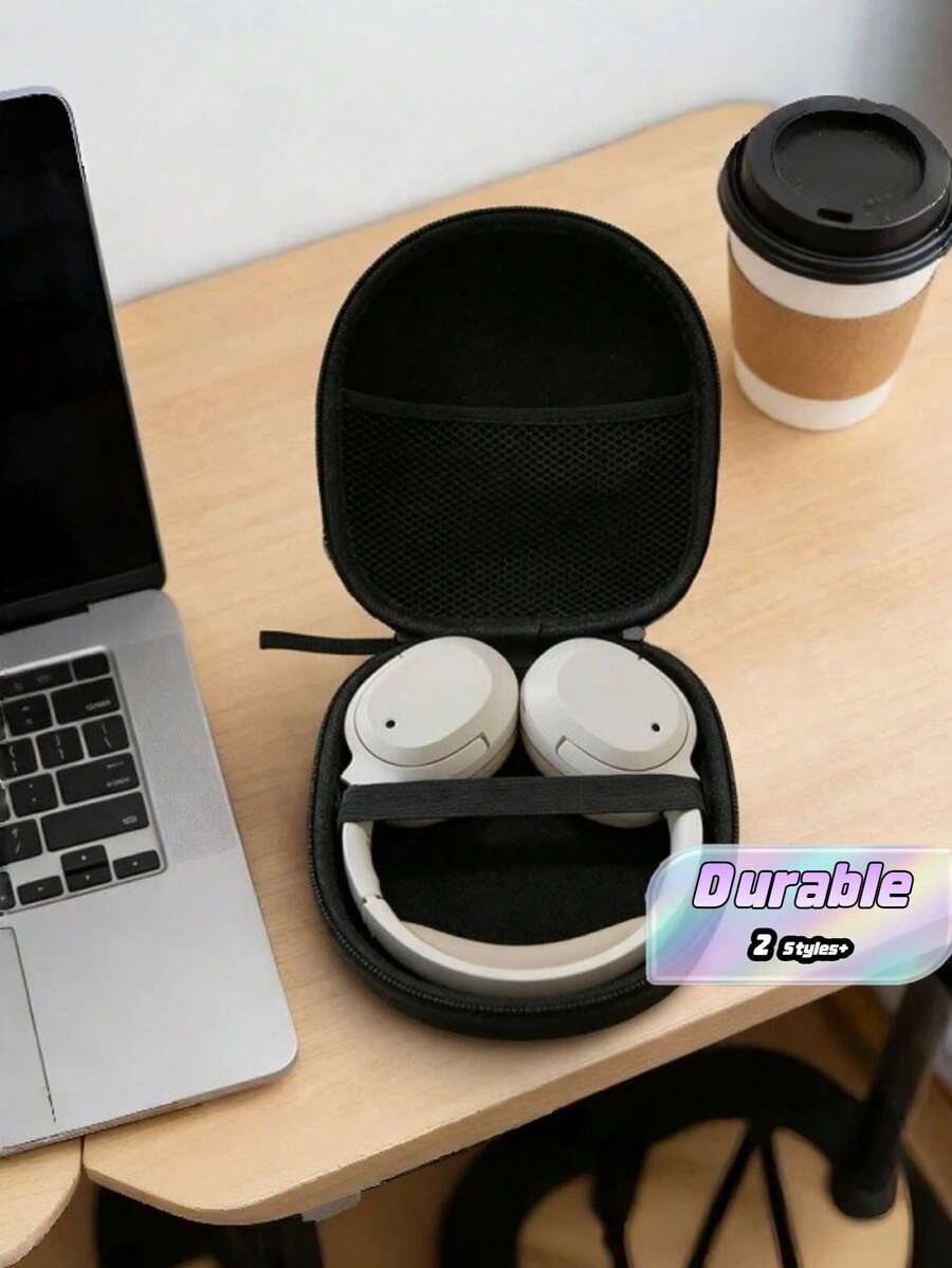 1PC Multi-Functional Headphone Storage Bag, Shockproof And Pressure-Resistant Hard Shell EVA Waterproof Headphone Storage Box, Digital Camera Accessory Bag, Data Cable USB Flash Drive Zipper Portable Protective Case.Universal (Portable)