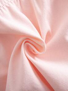 SHEIN 新生兒夏季百搭簡約可愛蝴蝶結刺繡粉色洋裝 - 粉色 - 查看 9