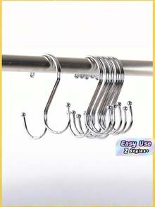 1/5/10/20Pcs Heavy Duty S-Hook Rack, Multi-Purpose Thickened Metal Hooks For Kitchen, Bathroom, Dorm & Home Organization - Multicolor - View 1