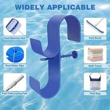 2pcs Adjustable Fixed Swimming Pool Pole Holder - Durable Plastic, Suitable For In-Ground Pools, Swimming Pool Accessories | Adjustable Bracket | Plastic Construction, Pool Pole Holder, A Great Pool Accessory - 2 Pack - View 4