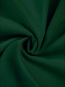 SHEIN Clasi CURVE 大尺碼透視雪紡多層下擺優雅休閒無袖女款洋裝 - 綠色 - 查看 3